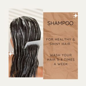 wash with shampoo 3-4 times a week